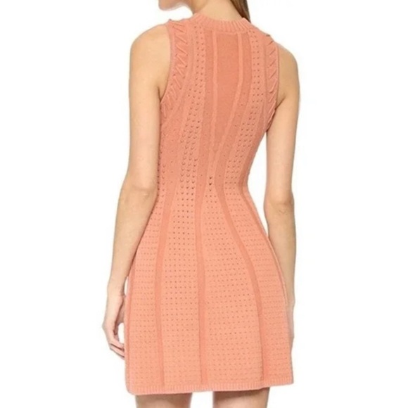 Ronny Kobo Shira Needle Stitch Lace Up Knit Dress - Picture 2 of 8